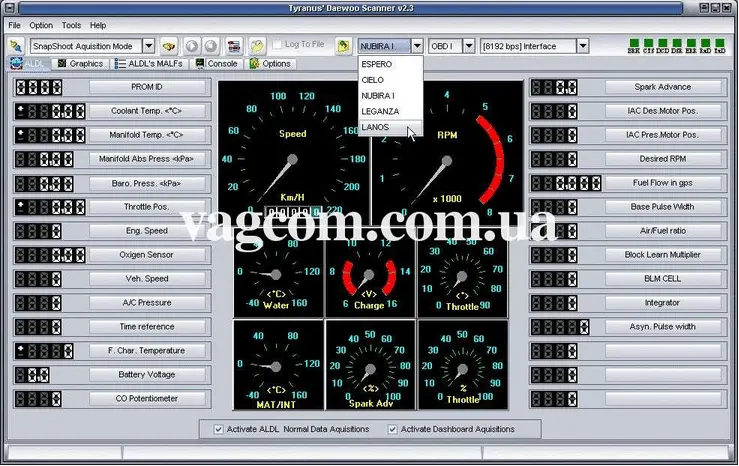 Tyranus Daewoo Scanner для діагностики автомобілів Daewoo (Espero