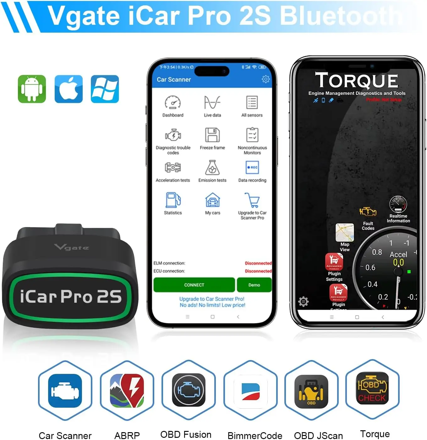 Сканер Vgate iCar PRO купить в интернет-магазине Vagcom.com.ua по