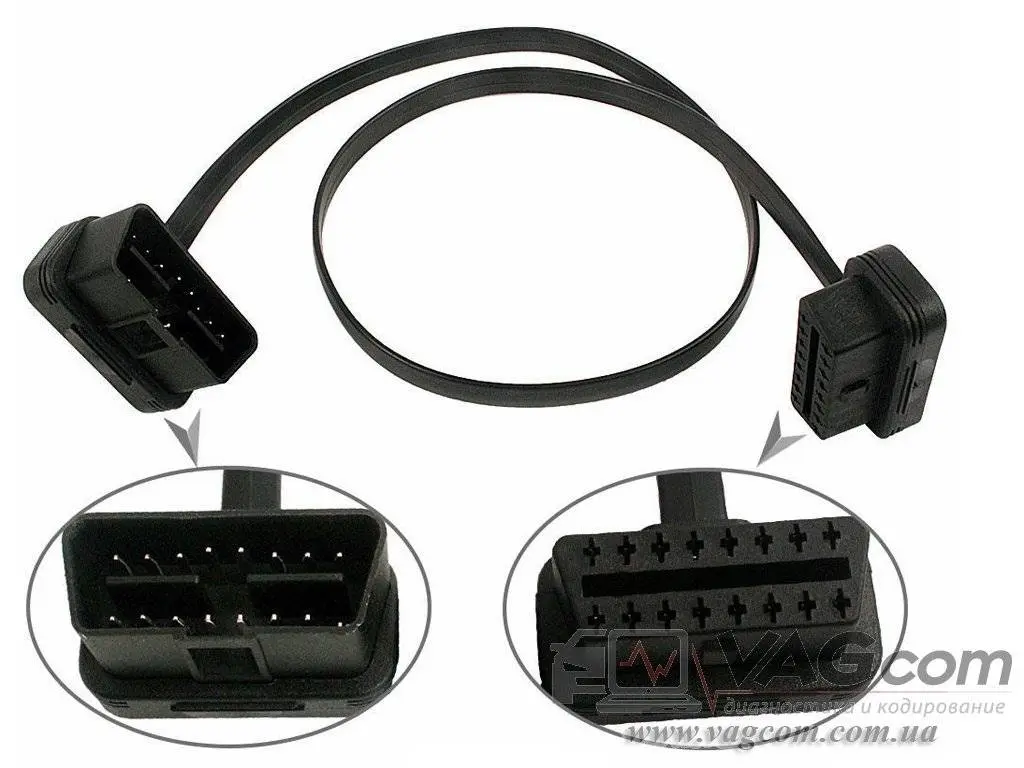 Кабель удлинитель OBD2 плоский Кабель удлинитель OBD2 плоский